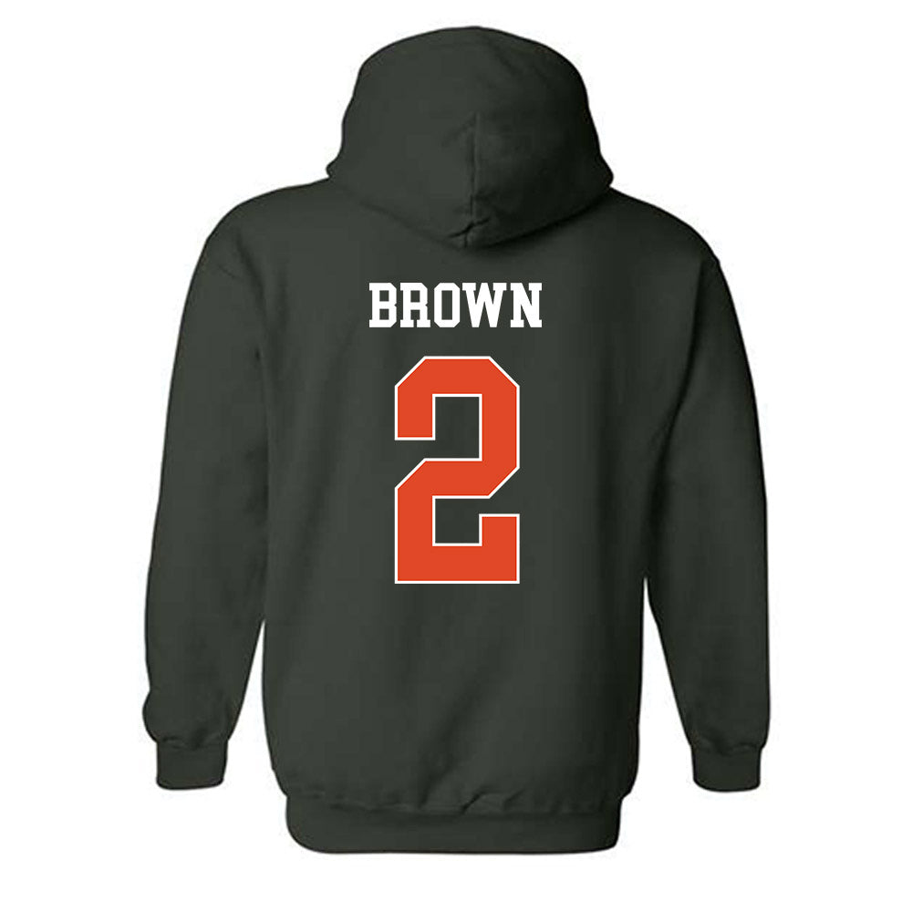 Miami - NCAA Football : Damari Brown - Classic Shersey Hooded Sweatshirt-1