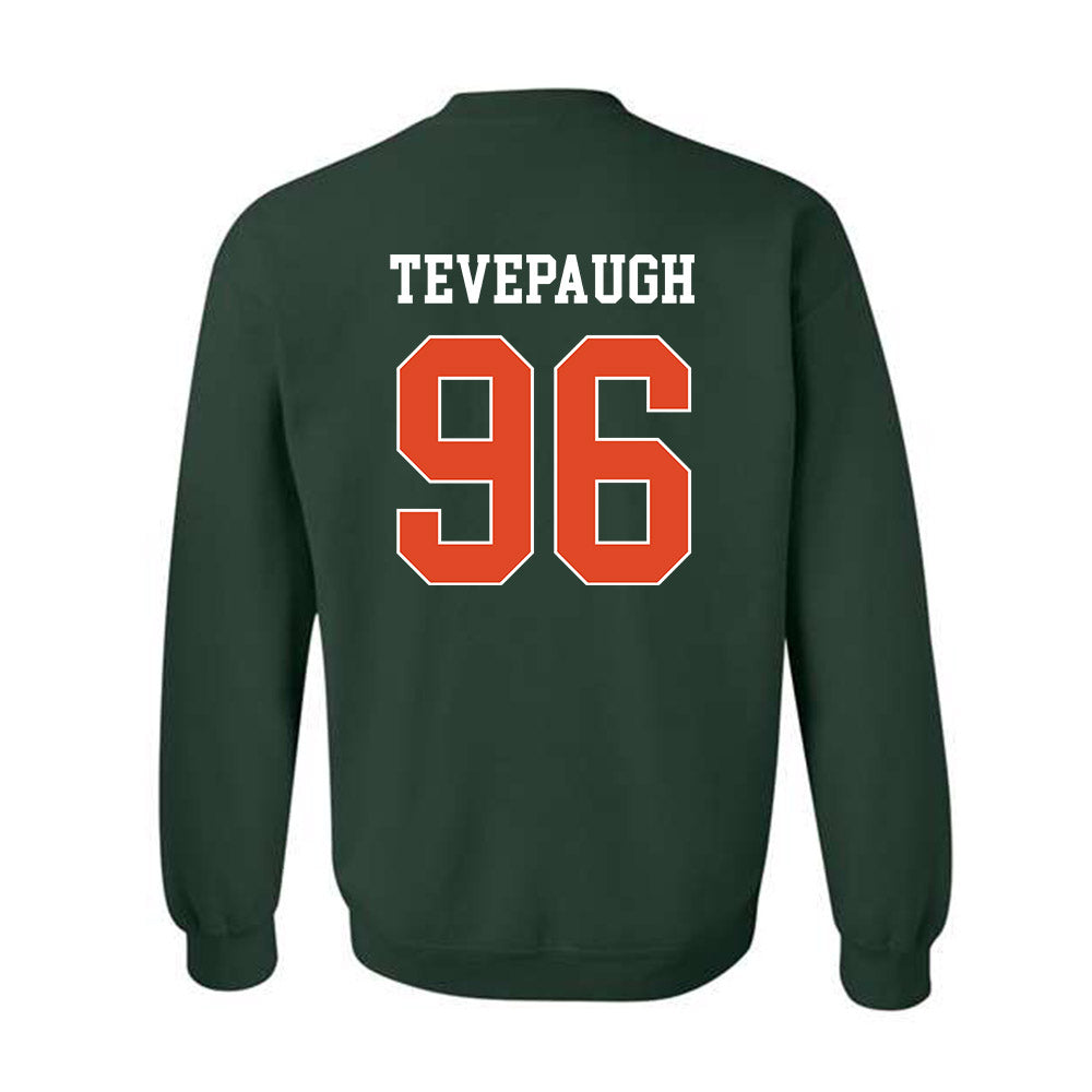 Miami - NCAA Football : Tucker Tevepaugh - Classic Shersey Crewneck Sweatshirt-1