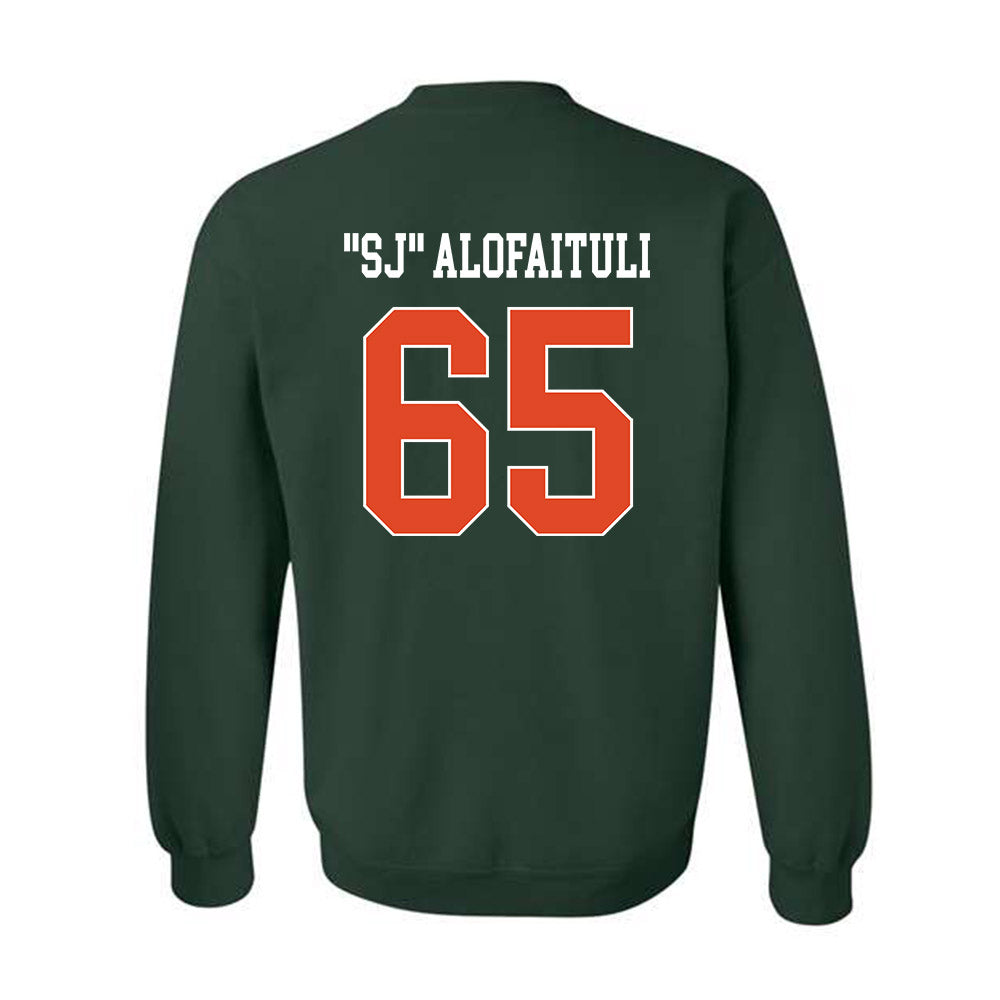 Miami - NCAA Football : Seuseu "SJ" Alofaituli - Classic Shersey Crewneck Sweatshirt-1