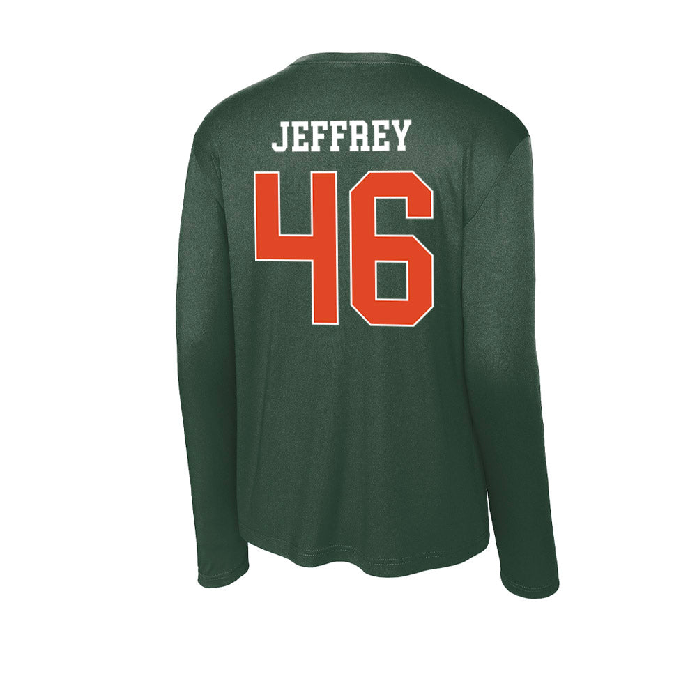 Miami - NCAA Baseball : Donavan Jeffrey - Classic Shersey Activewear Long Sleeve T-Shirt-1