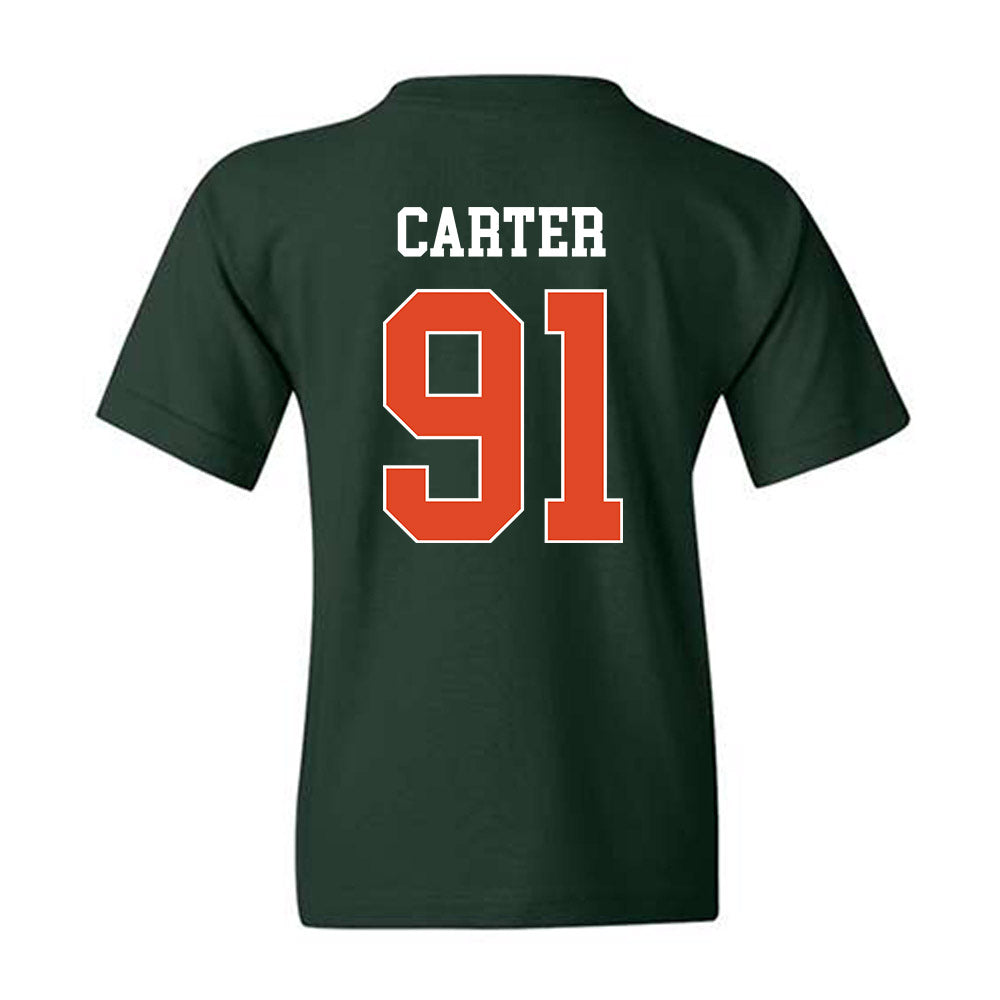 Miami - NCAA Football : Jarquez Carter - Classic Shersey Youth T-Shirt-1