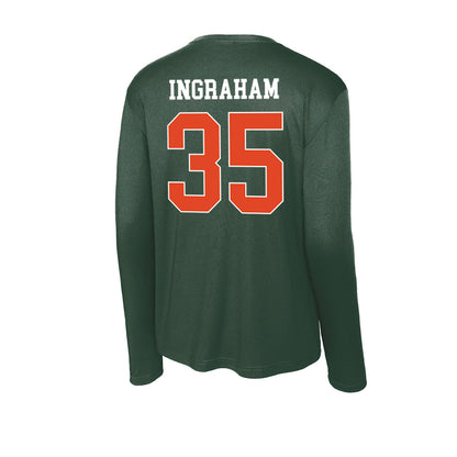 Miami - NCAA Football : Monroe Ingraham - Classic Shersey Activewear Long Sleeve T-Shirt-1