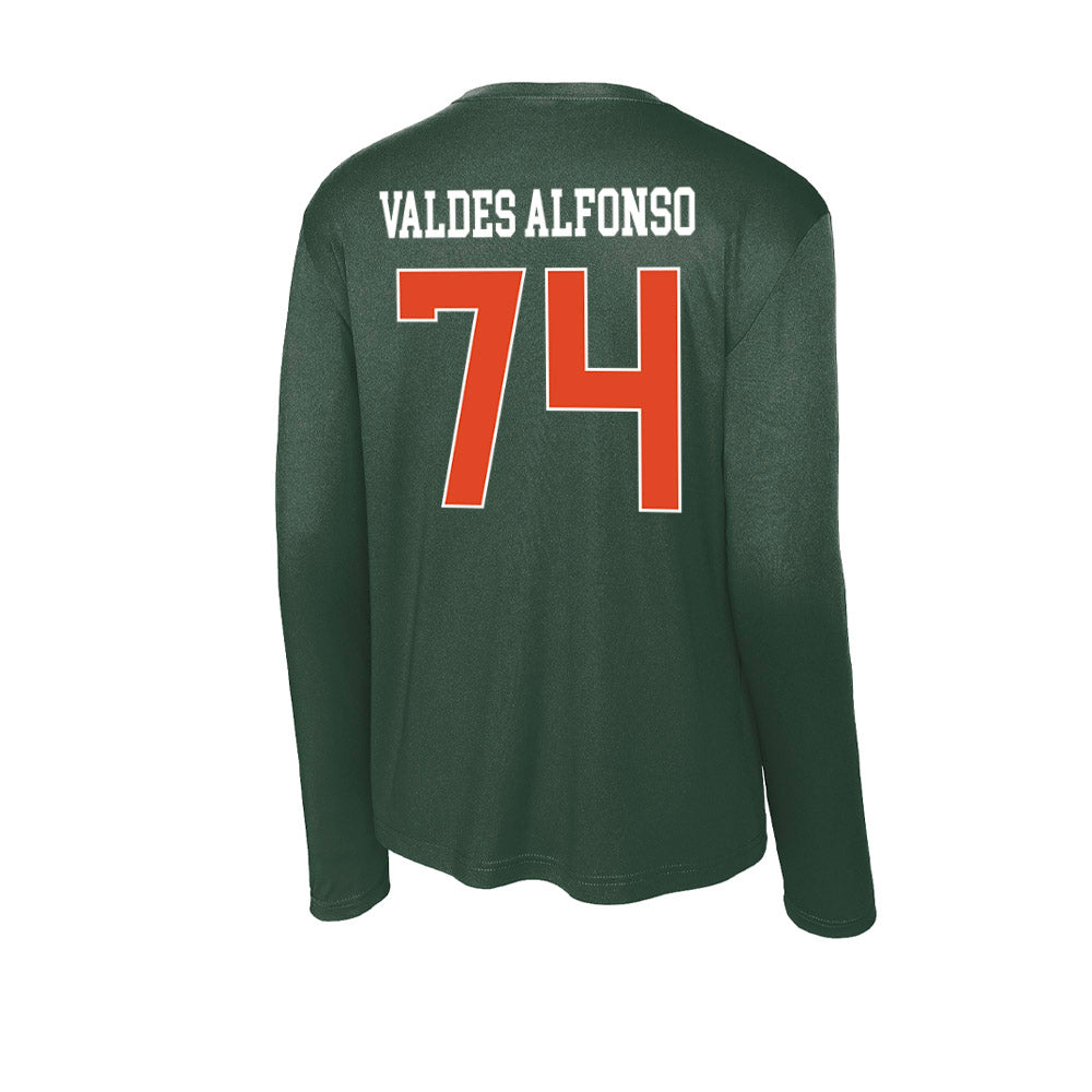 Miami - NCAA Football : Yerovi Valdes Alfonso - Classic Shersey Activewear Long Sleeve T-Shirt-1