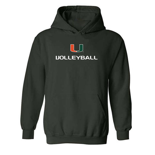 Miami - NCAA Women's Volleyball : Denitsa Angelova - Classic Shersey Hooded Sweatshirt-0