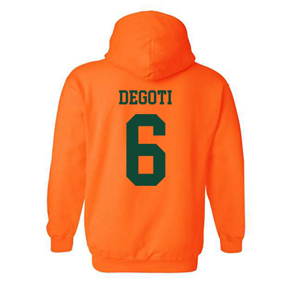 Miami - NCAA Baseball : Brandon DeGoti - Classic Shersey Hooded Sweatshirt-1