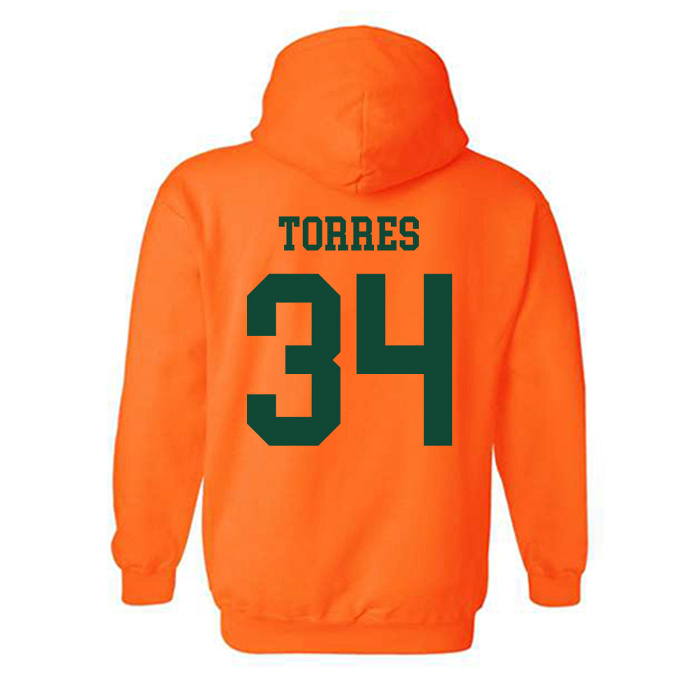 Miami - NCAA Baseball : Michael Torres - Classic Shersey Hooded Sweatshirt-1