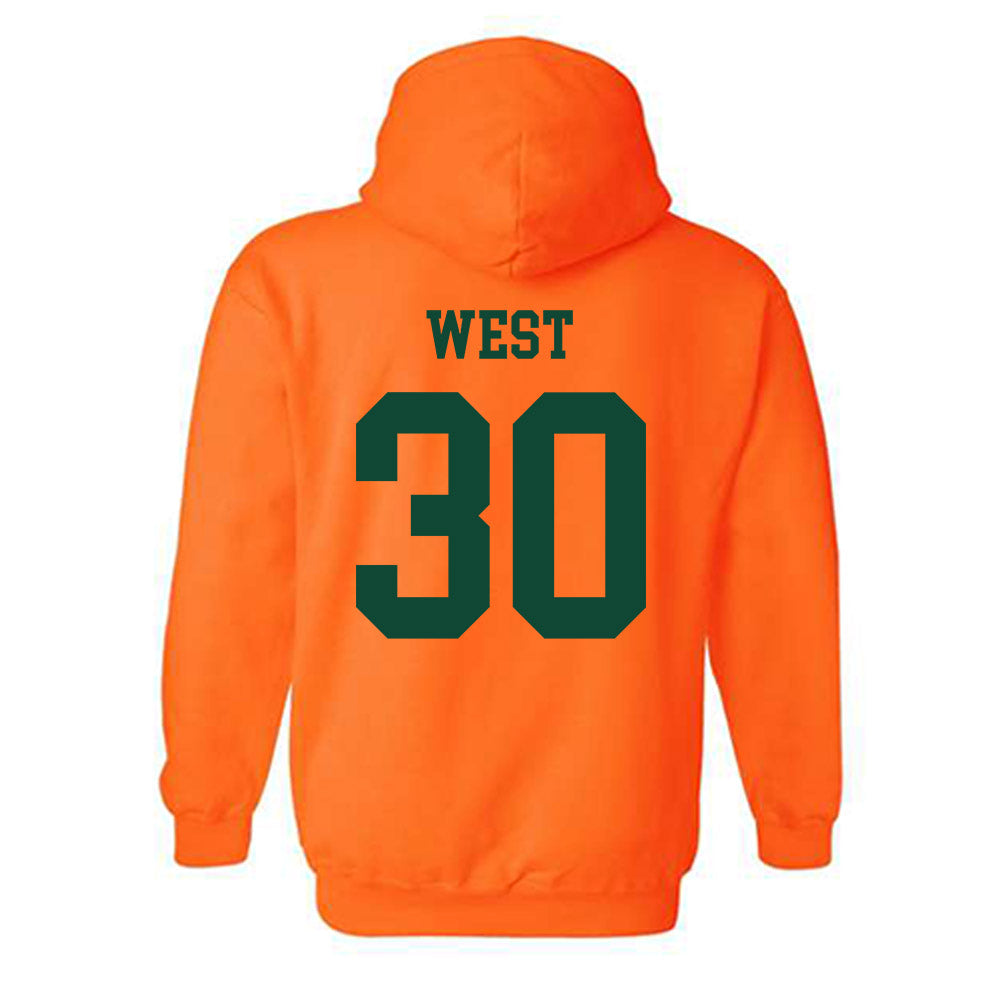 Miami - NCAA Baseball : Brylan West - Classic Shersey Hooded Sweatshirt-1