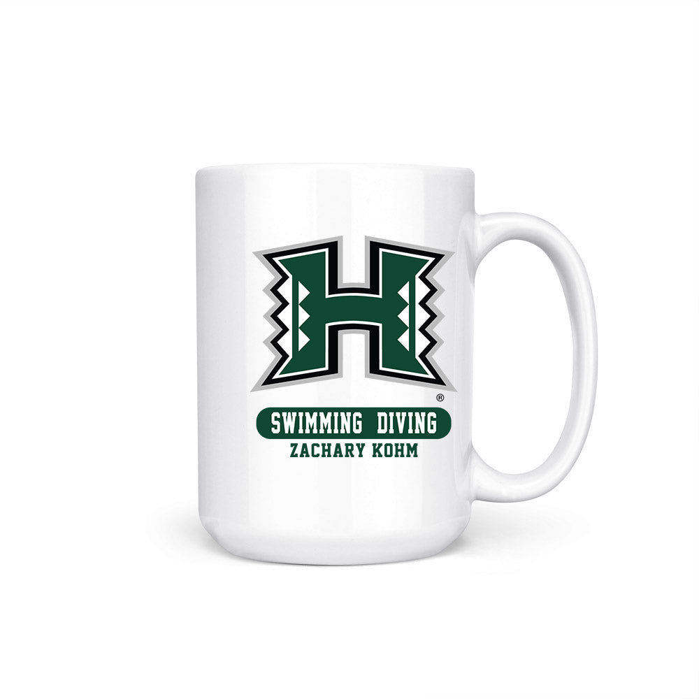 Hawaii - NCAA Men's Swimming & Diving : Zachary Kohm - Coffee Mug-0