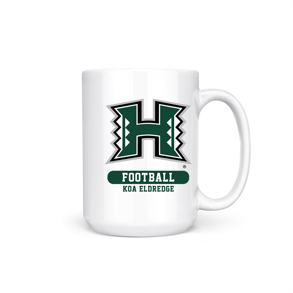 Hawaii - NCAA Football : Koa Eldredge - Coffee Mug-0