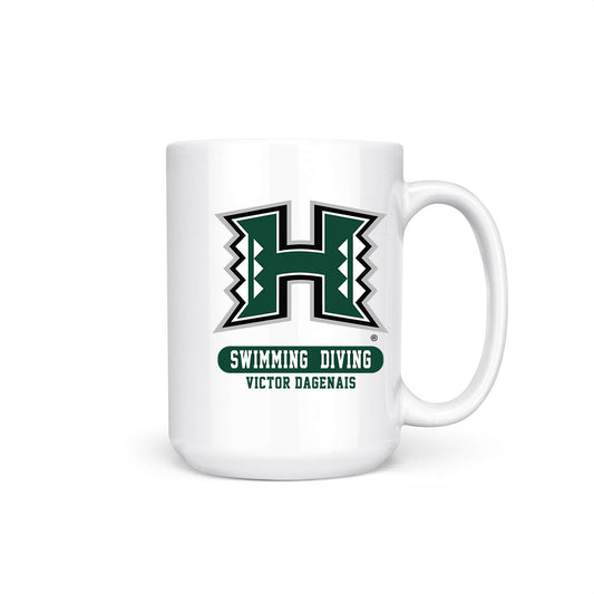 Hawaii - NCAA Men's Swimming & Diving : Victor Dagenais - Coffee Mug-0