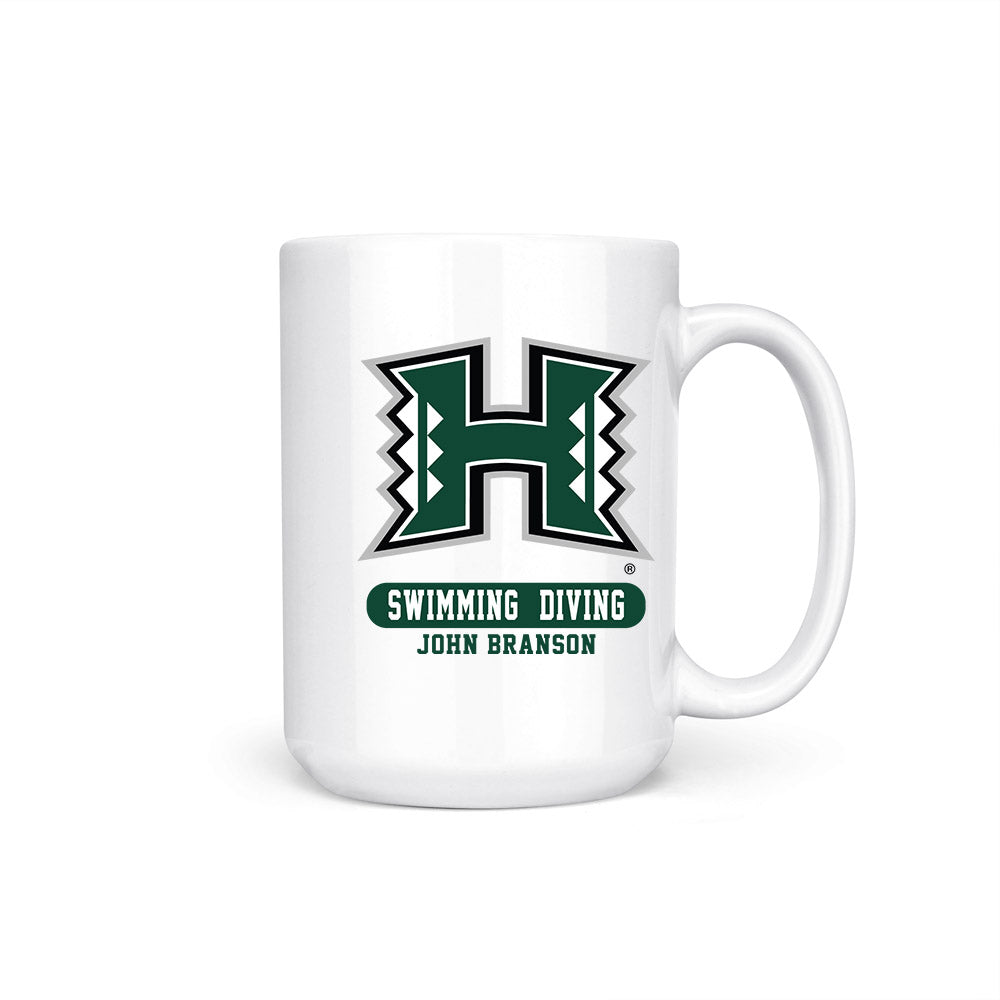 Hawaii - NCAA Men's Swimming & Diving : John Branson - Coffee Mug-0