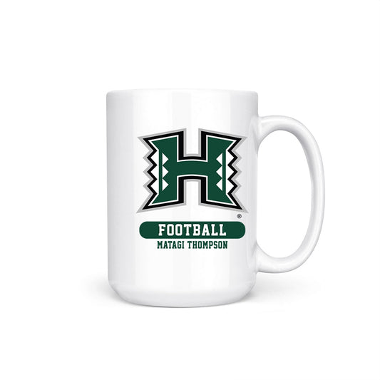 Hawaii - NCAA Football : Matagi Thompson - Coffee Mug-0
