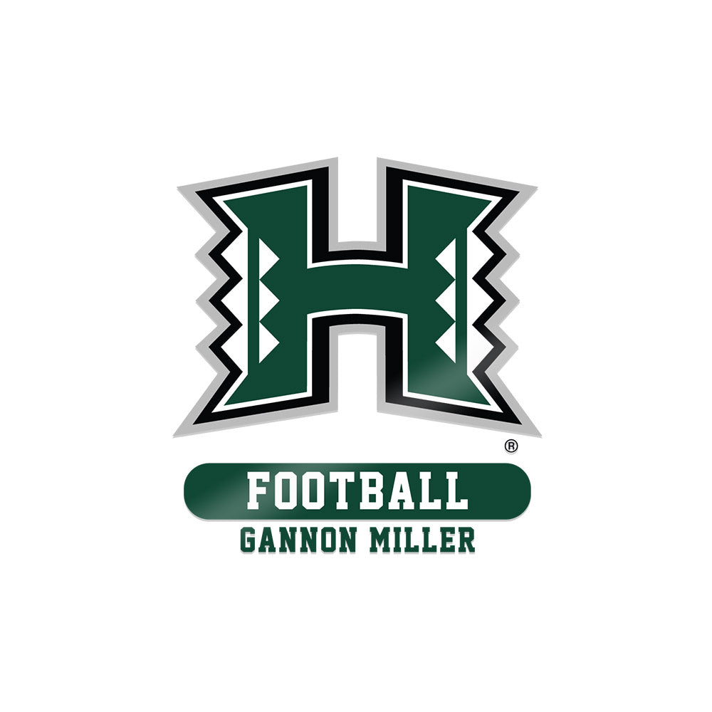 Hawaii - NCAA Football : Gannon Miller - Sticker-0