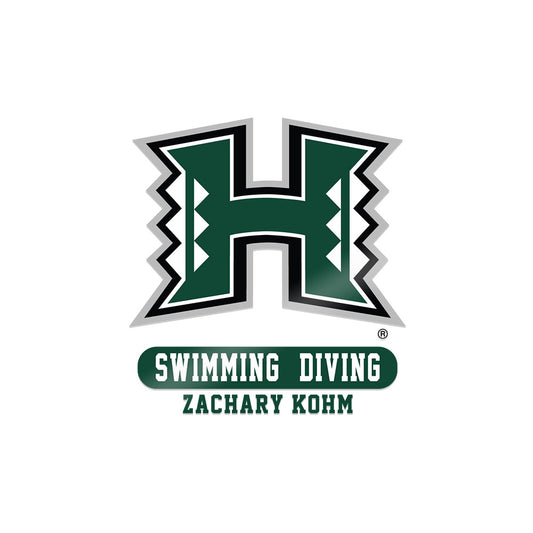 Hawaii - NCAA Men's Swimming & Diving : Zachary Kohm - Sticker-0