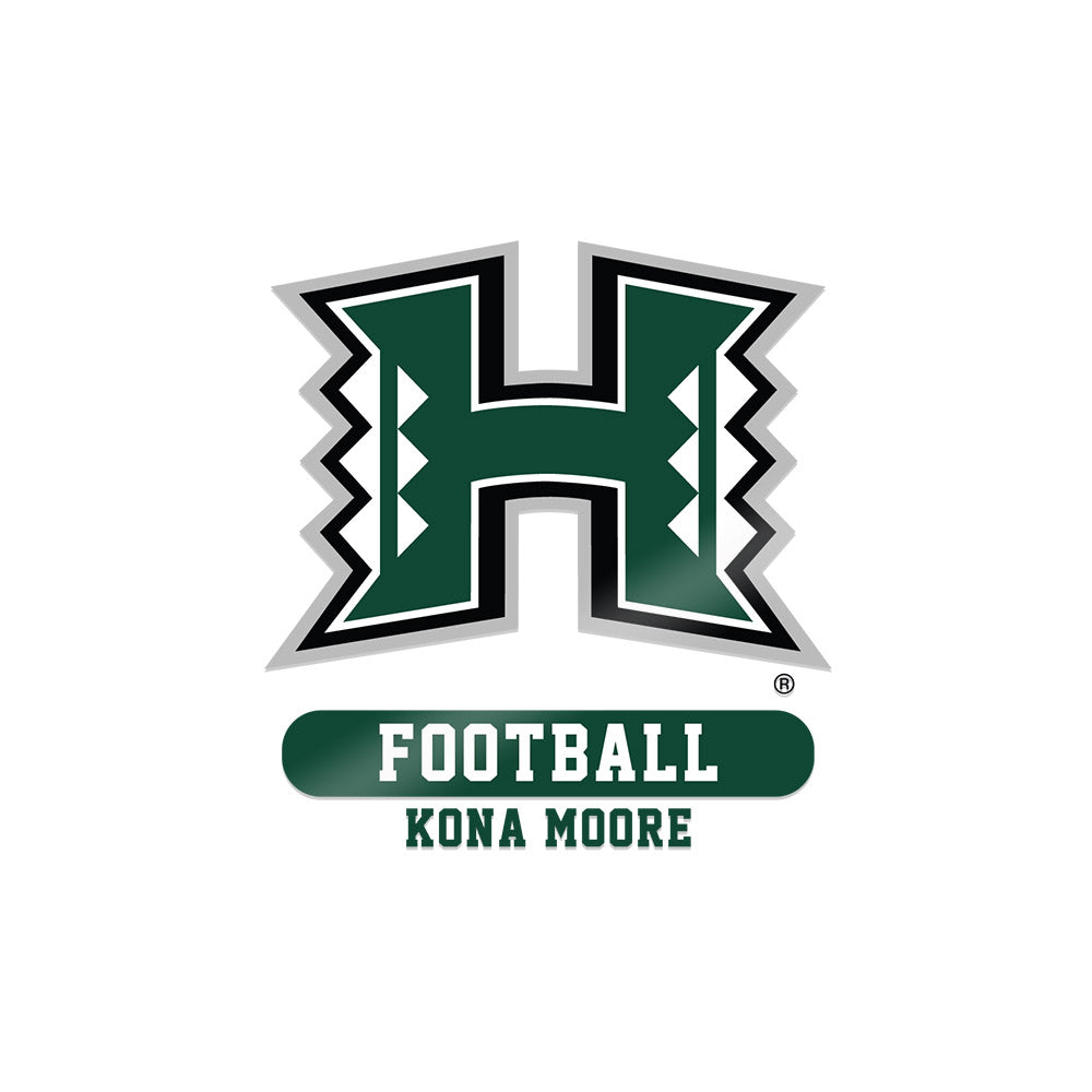 Hawaii - NCAA Football : Kona Moore - Sticker-0