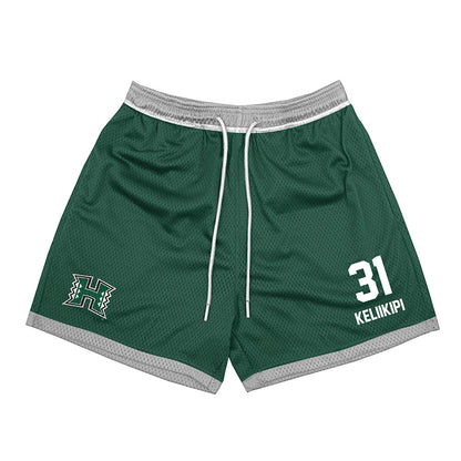 Hawaii - NCAA Football : Tryton Keliikipi - Shorts-0