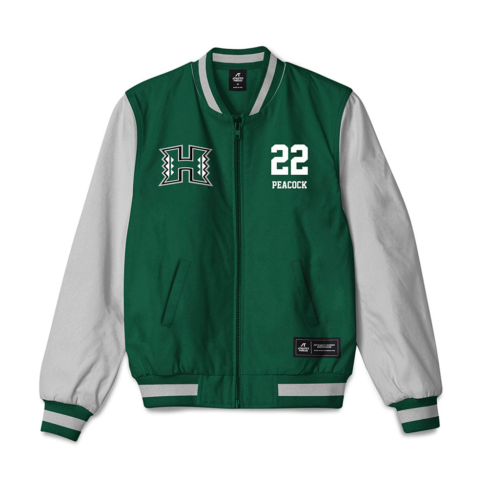 Hawaii - NCAA Women's Basketball : Jade Peacock - Bomber Jacket-0