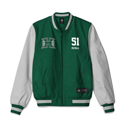 Hawaii - NCAA Football : Eric Mcfall - Bomber Jacket-0