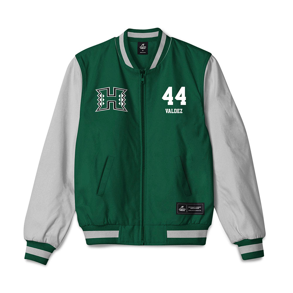 Hawaii - NCAA Baseball : Derek Valdez - Bomber Jacket-0
