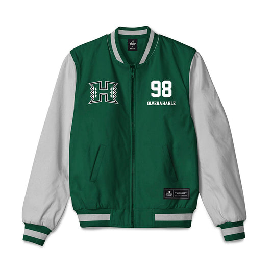 Hawaii - NCAA Football : Sean Olvera-Harle - Bomber Jacket-0