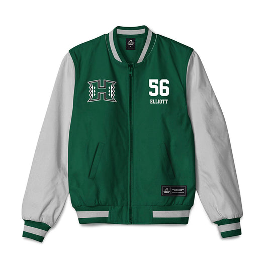 Hawaii - NCAA Football : Spencer Elliott - Bomber Jacket-0