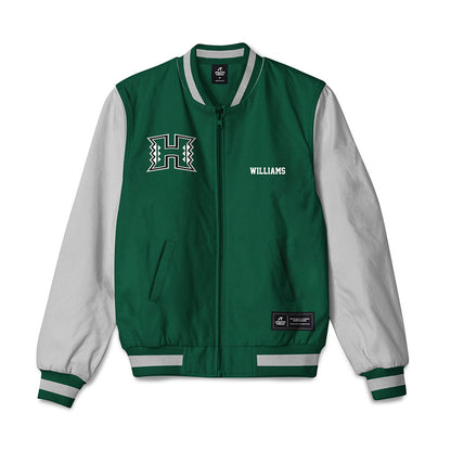 Hawaii - NCAA Football : Elijah Williams - Bomber Jacket-0