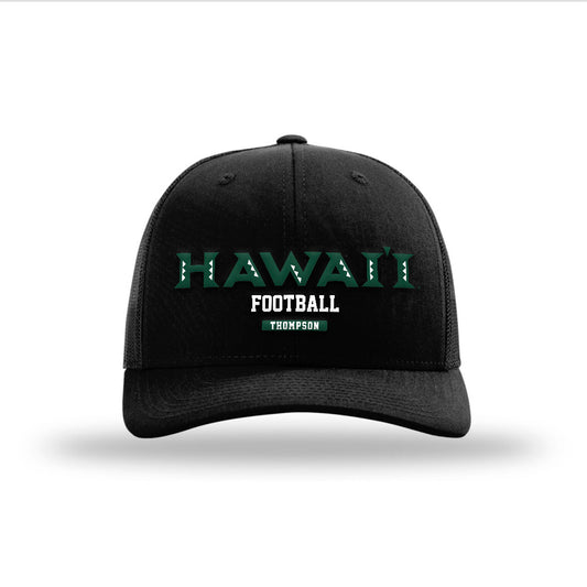 Hawaii - NCAA Football : Matagi Thompson - Snapback Trucker Hat-0