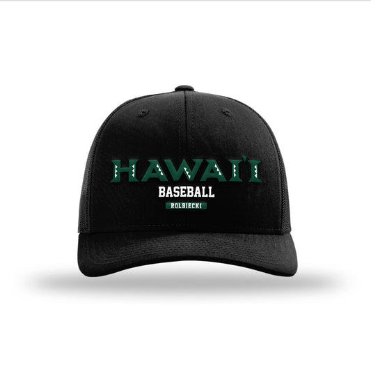 Hawaii - NCAA Baseball : Evan Rolbiecki - Snapback Trucker Hat-0