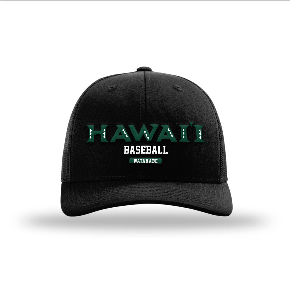Hawaii - NCAA Baseball : Kody Watanabe - Snapback Trucker Hat-0