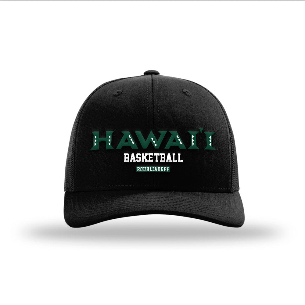 Hawaii - NCAA Men's Basketball : Harry Rouhliadeff - Snapback Trucker Hat-0
