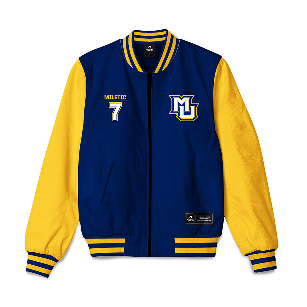 Marquette - NCAA Men's Basketball : Ian Miletic - Bomber Jacket-0