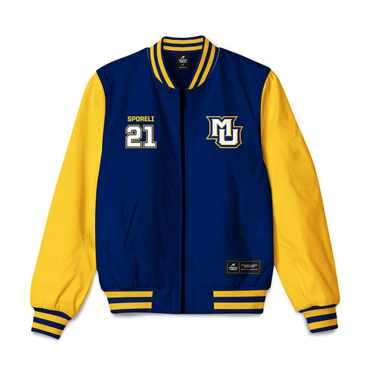 Marquette - NCAA Women's Volleyball : Berrak Sporeli - Bomber Jacket-0