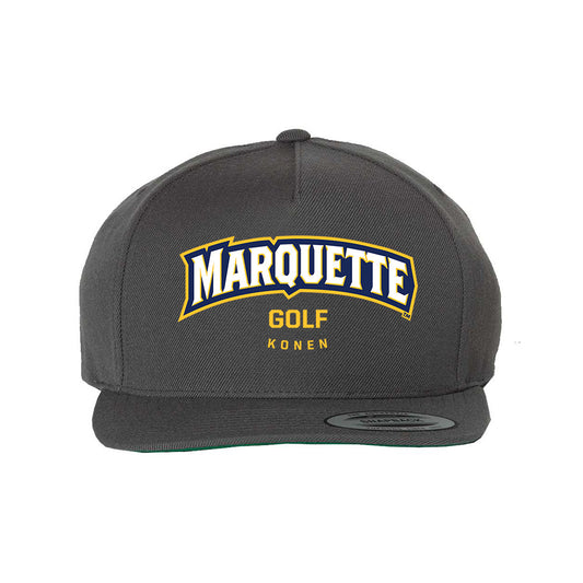 Marquette - NCAA Men's Golf : Regan Konen - Snapback Hat-0