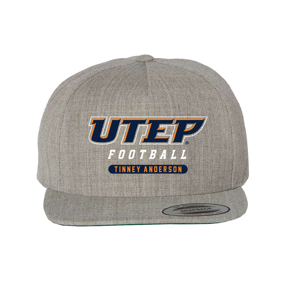 UTEP - NCAA Football : DAdrian Tinney-Anderson - Snapback Hat-0