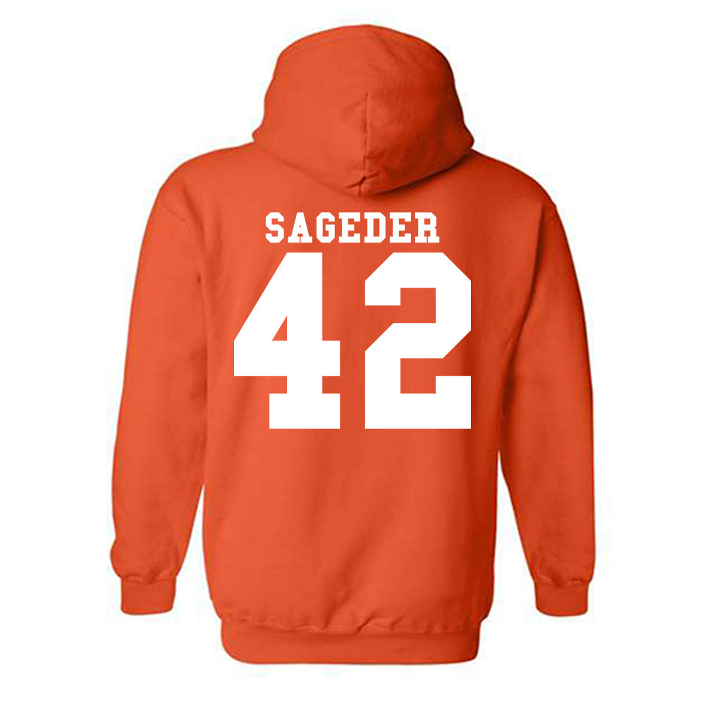 Syracuse - NCAA Men's Lacrosse : Dylan Sageder - Classic Shersey Hooded Sweatshirt-1