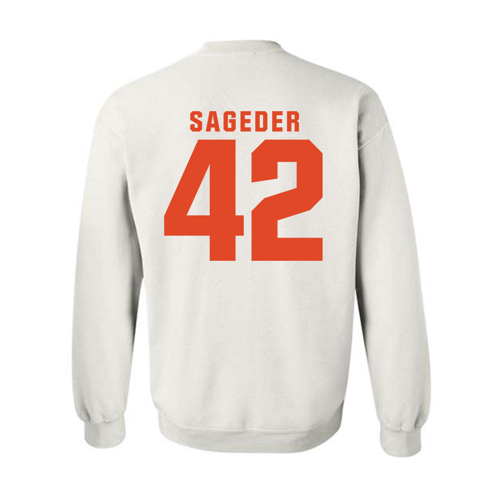 Syracuse - NCAA Men's Lacrosse : Dylan Sageder - Classic Shersey Crewneck Sweatshirt-1