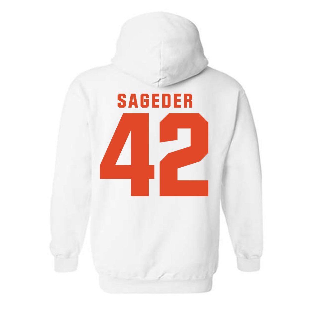 Syracuse - NCAA Men's Lacrosse : Dylan Sageder - Classic Shersey Hooded Sweatshirt-1