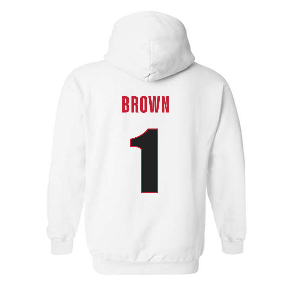 Georgia - NCAA Women's Soccer : Jordan Brown - Classic Shersey Hooded Sweatshirt-1