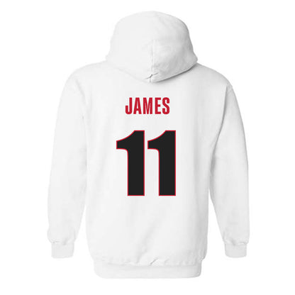 Georgia - NCAA Men's Basketball : dylan james - Classic Shersey Hooded Sweatshirt-1