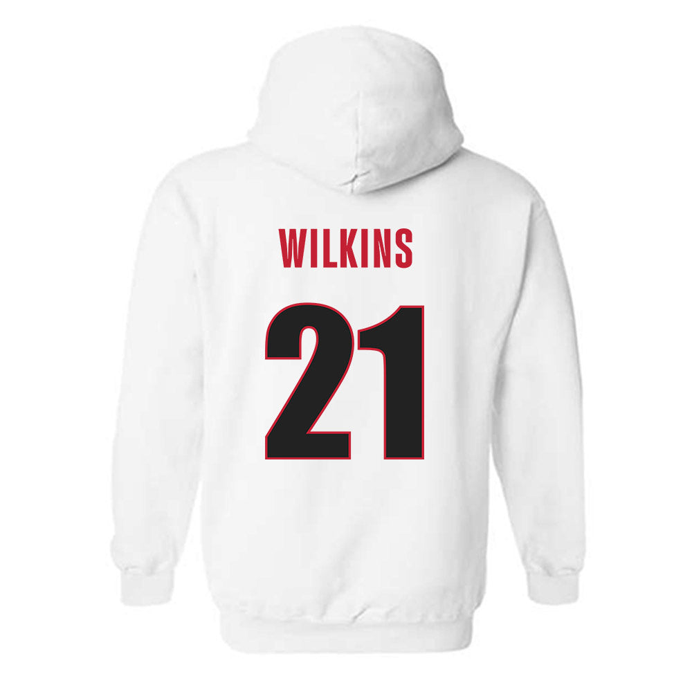 Georgia - NCAA Men's Basketball : Jake Wilkins - Classic Shersey Hooded Sweatshirt-1