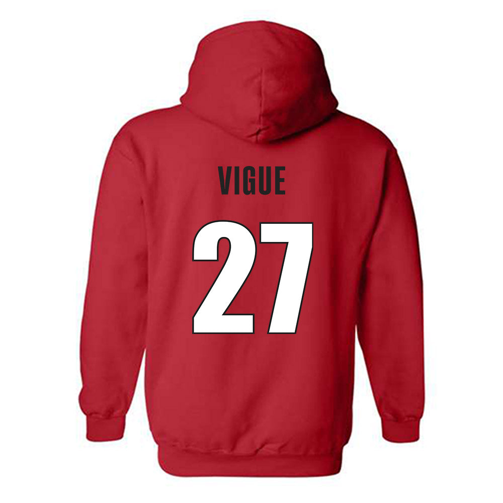 Georgia - NCAA Baseball : Dylan Vigue - Classic Shersey Hooded Sweatshirt-1
