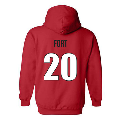 Georgia - NCAA Football : Zech Fort - Classic Shersey Hooded Sweatshirt-1