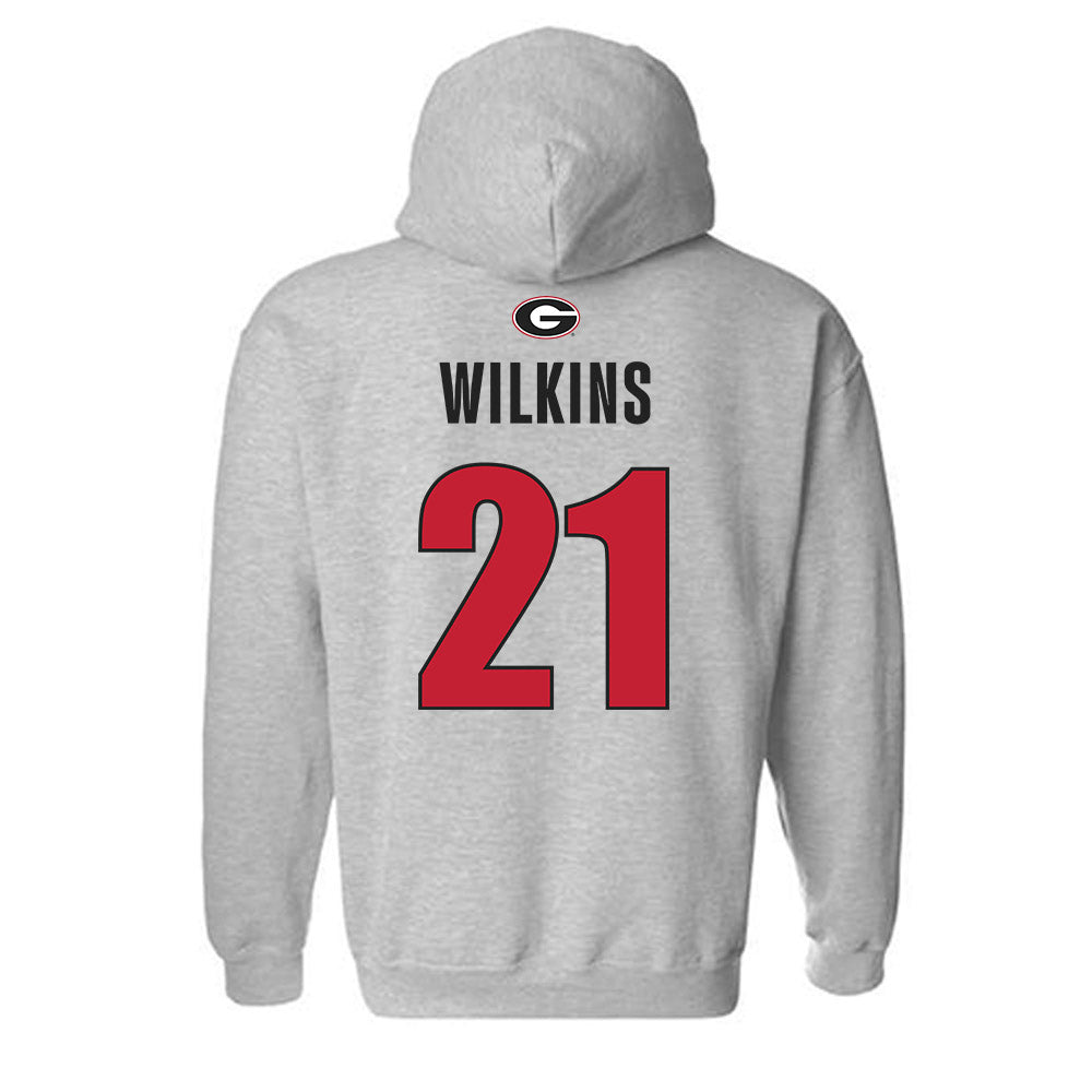 Georgia - NCAA Men's Basketball : Jake Wilkins - Classic Shersey Hooded Sweatshirt-1