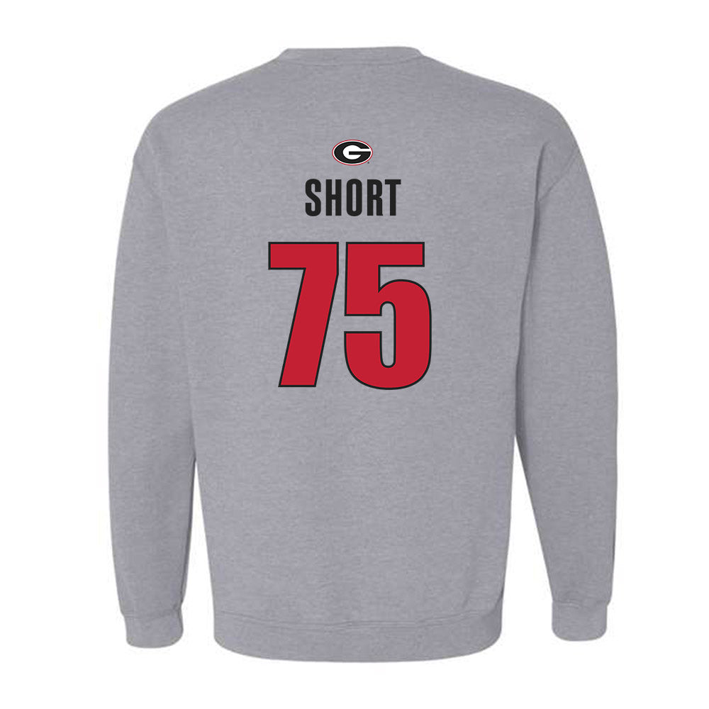Georgia - NCAA Football : Mason Short - Classic Shersey Crewneck Sweatshirt-1