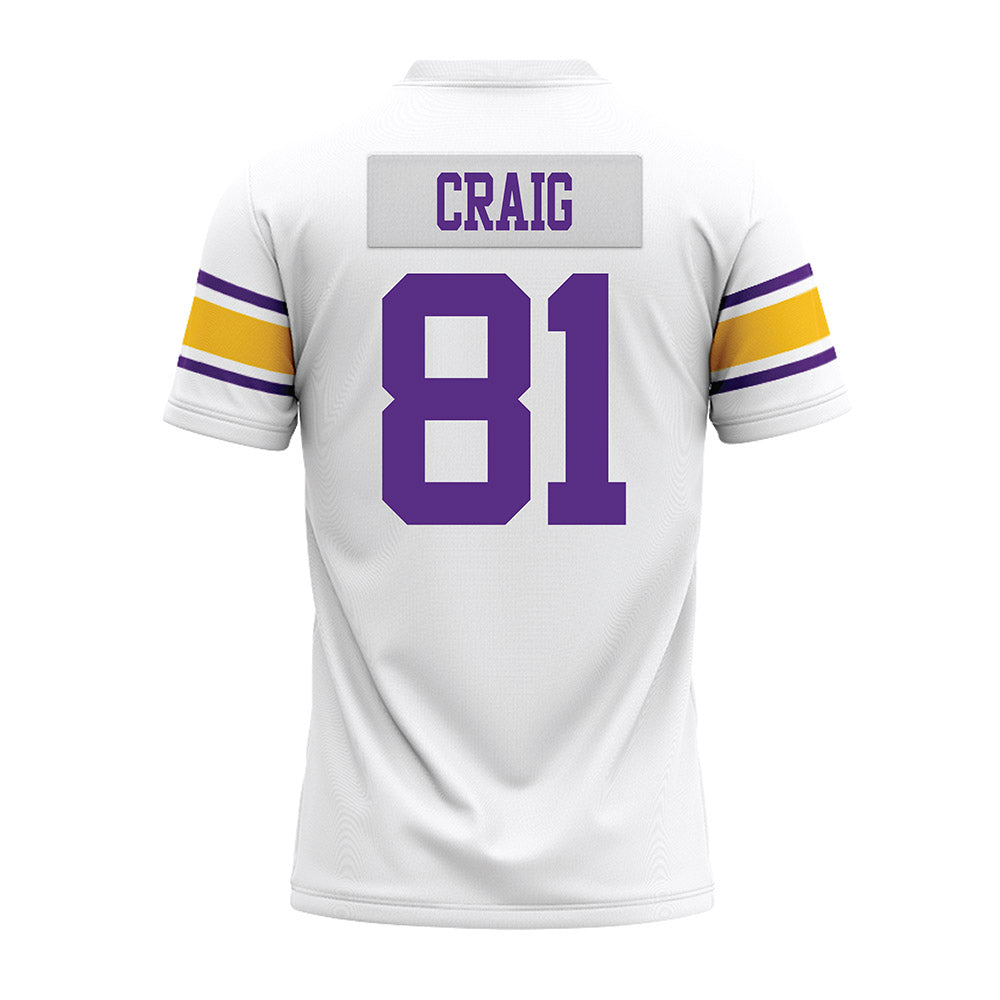 LSU - NCAA Football : Landon Craig - White Premium Football Jersey-1