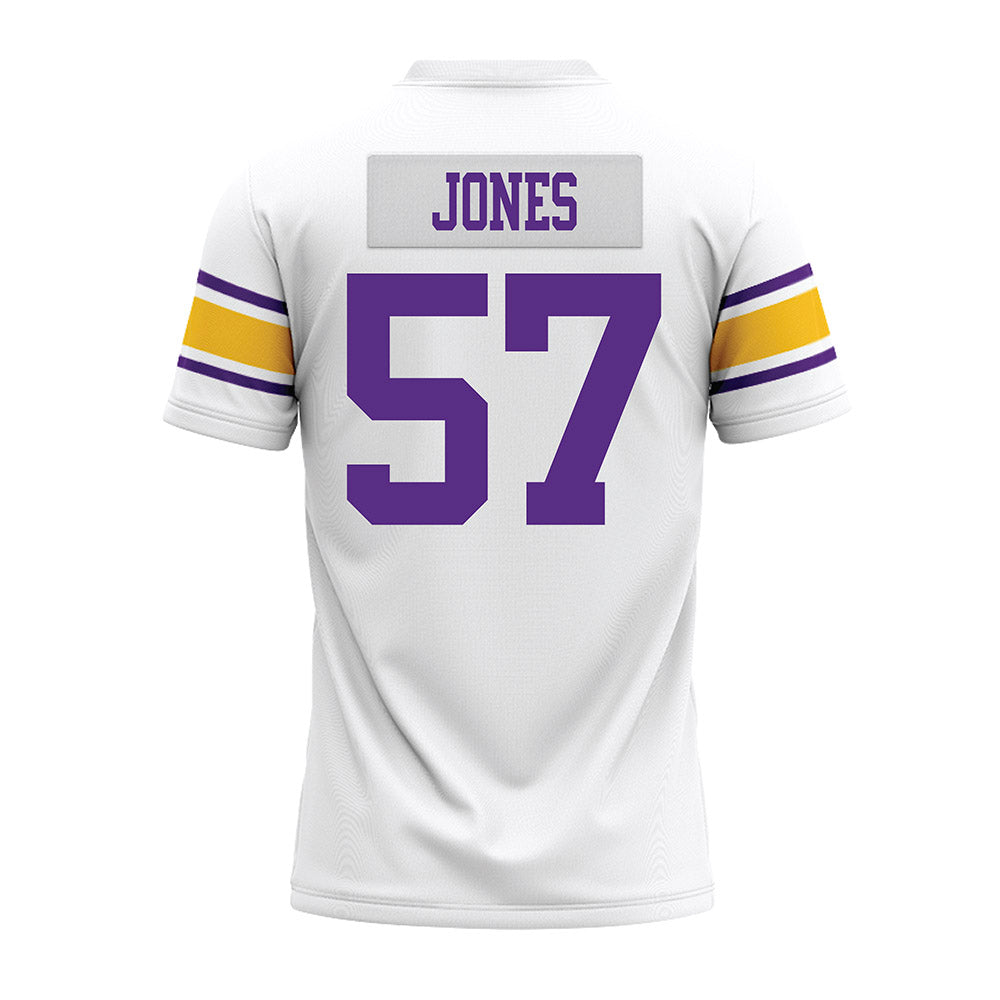 LSU - NCAA Football : Jakolby Jones - White Premium Football Jersey-1