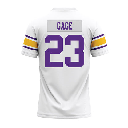 LSU - NCAA Football : Stacy Gage - White Premium Football Jersey-1