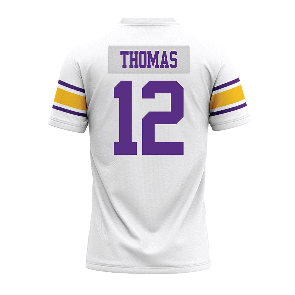 LSU - NCAA Football : Malachi Thomas - White Premium Football Jersey-1