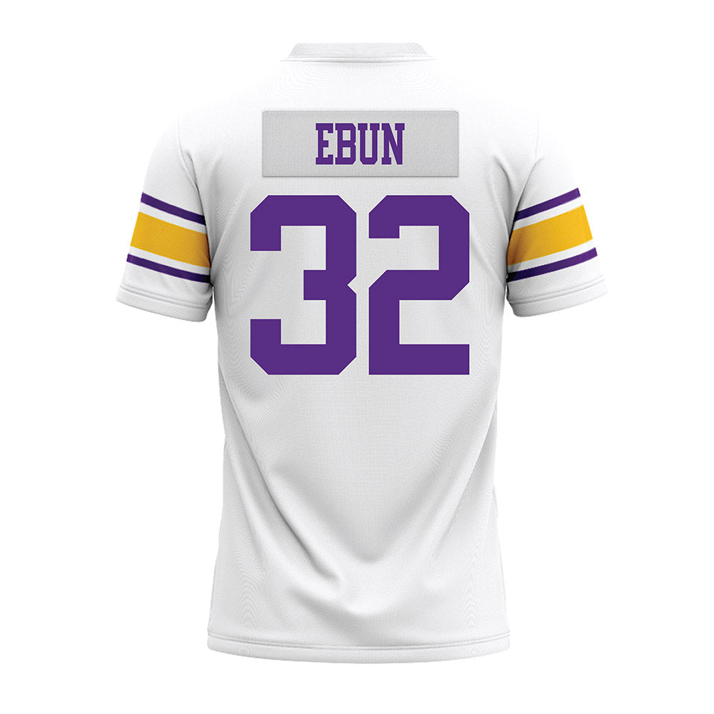 LSU - NCAA Football : Joseph Ebun - White Premium Football Jersey-1