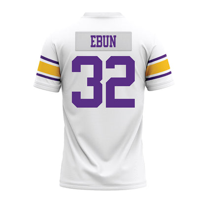 LSU - NCAA Football : Joseph Ebun - White Premium Football Jersey-1